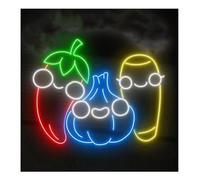 Rynzo luci al neon per feste Insegna al neon dall'atmosfera rilassante Peperone e cipolla per un negozio di cibo piccante messicano