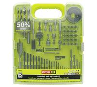 Ryobi A98601 Set di punte da trapano e guida in ossido nero da 60 pezzi con custodia