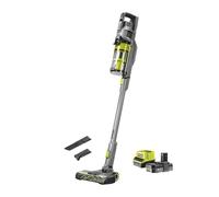 Ryobi Aspiratore manuale a batteria 18 V ONE+ RSVS18-1C20G, potenza di aspirazione 30 AW, doppio ciclone, filtro HEPA, con batteria da 2,0 Ah e caricatore da 2,0 A