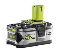 Ryobi Batteria Originale 18V ONE+ 5,0Ah Lithium+, Tecnologia IntelliCell, Indicatore LED Carica, Alta Autonomia per Utensili ad Alto Consumo, Compatibile con oltre 200 Utensili, RB18L50