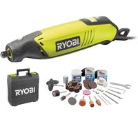 Ryobi EHT150V, Utensile Rotativo 150W con Cavo Elettrico, Valigetta con 115 Accessori, Velocità Variabile, 10,000-35,000 giri/min, Livetool Indicator, Prolunga Flessibile e Gancio Telescopico Inclusi