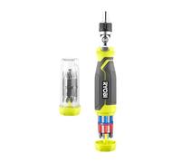 Ryobi Giravite a Cricchetto 35 Pezzi con Testa Inclinabile 45°/90°/180°, Porta Inserti Magnetico, Attacco 1/4", con Cartucce Porta Inserti Integrate, RHSDSMR35