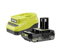 Ryobi Kit Batteria e Caricabatterie Originali 18V ONE+ con Batteria 2,5Ah Lithium+ e Caricatore 2,0A, Tecnologia IntelliCell, Indicatore LED, Compatibile con oltre 200 Utensili, RC18120A-125G