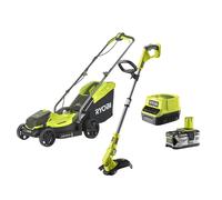 Ryobi Kit Rasaerba OLM1833B Tagliabordi OLT1832 Batteria 18V ONE+ Kit 4.0 Ah