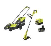 Ryobi Kit Rasaerba OLM1833B Tagliabordi OLT1832 Batteria 18V ONE+ Kit 5.0 Ah