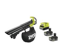 Ryobi OBV18 Soffiatore Aspiratore Brushless Batteria 18V ONE+ Kit 2x5.0 Ah
