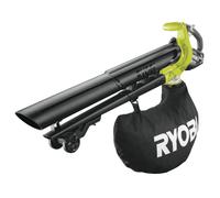 Ryobi OBV18 Soffiatore Brushless a Batteria 18V ONE+, Aspiratore e Soffiatore 2in1, con Lame Metalliche Tritura Foglie, Batteria Non Inclusa