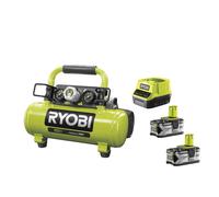 Ryobi R18AC-0 Compressore Aria Batteria 18V ONE+ 3.8 Litri 8.3 Bar Kit 2x4.0 Ah
