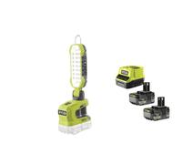 Ryobi R18ALP-0 Torcia Batteria 18V ONE+ 18 LED 900 Lumens 6m 5700K Kit 2x5.0 Ah