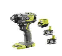 Ryobi R18IW3-0 Avvitatore Impulsi Batteria 18V ONE+ 1/2" Quadro 400Nm 2x4.0 Ah