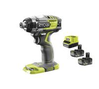 Ryobi R18IW3-0 Avvitatore Impulsi Batteria 18V ONE+ 1/2" Quadro 400Nm 2x5.0 Ah