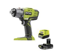 Ryobi R18IW3-0 Avvitatore Impulsi Batteria 18V ONE+ 1/2" Quadro 400Nm Kit 2.5 Ah