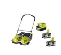 Ryobi R18SW3-0 Spazzatrice Batteria 18V ONE+ 53cm 17 Lt 140 rpm Kit 2x4.0 Ah