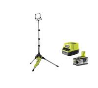 Ryobi R18TL-0 Faro Treppiede Batteria 18V ONE+ 48 LED 2700 Lumens 10m Kit 4.0 Ah