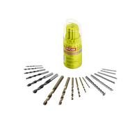 Ryobi RAK18DMIX Kit 18 Punte Trapano Avvitatore Foratura Legno Muro Metallo