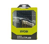 Ryobi RAK69MIX - Set di 69 punte miste per trapano e accessori