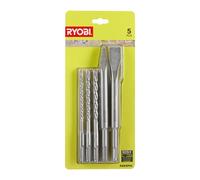 Ryobi RAKSP05 Set 2 Scalpelli 3 Punte SDS-Plus