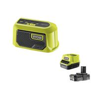 Ryobi RBTM18-0 Mini-Speaker Bluetooth 25 Metri 18V ONE+ Potenza 5W Kit 2.0 Ah