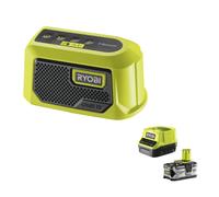 Ryobi RBTM18-0 Mini-Speaker Bluetooth 25 Metri 18V ONE+ Potenza 5W Kit 4.0 Ah