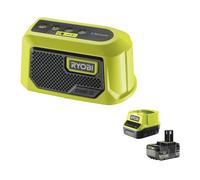 Ryobi RBTM18-0 Mini-Speaker Bluetooth 25 Metri 18V ONE+ Potenza 5W Kit 5.0 Ah