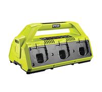 Ryobi RC18-627 Caricabatterie Sequenziale a 6 Postazioni 18V ONE+, Compatibile con Tutte le Batterie 18V Litio ONE+