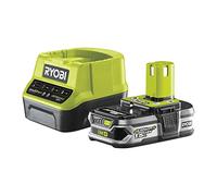 Ryobi RC18120-115, Kit Ryobi con Caricabatterie e 1 Batteria da 1.5Ah al Litio 18V ONE+, con 4 Indicatori di Stato di Carica, Grande Autonomia