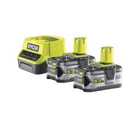 Ryobi RC18120-250 Kit Batteria Caricabatteria 18V ONE+ 2x5.0 Ah