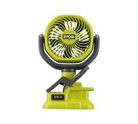 Ryobi RCF18-0 Ventilatore con pinza 18V, Batteria Non Inclusa, Compatto e Portatile, Ventola Girevole e Inclinabile