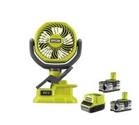 Ryobi RCF18-0 Ventilatore Pinza Batteria 18V ONE+ 300m3/h Kit 2x4.0 Ah