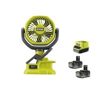 Ryobi RCF18-0 Ventilatore Pinza Batteria 18V ONE+ 300m3/h Kit 2x5.0 Ah