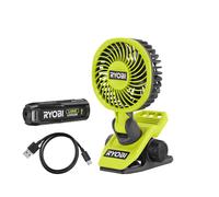 Ryobi RCF4-120G Ventilatore Portatile Batteria 4V 810fpm Ø 9cm USB-C 1x2,0Ah
