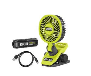 Ryobi RCF4-120G Ventilatore Portatile Batteria 4V 810fpm Ø 9cm USB-C 1x2,0Ah
