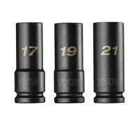 Ryobi RHDIS3PC Set Bussole Per Avvitatore Ad Impulsi 1/2" 17 19 e 21 mm 3 Pezzi