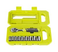 Ryobi RHRS10PC Set Bussole Cricchetto 1/4" 10 pz 8 9 10 11 12 13 14 15mm