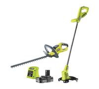 Ryobi RHT1845LT25M20 Kit Tagliasiepi e Tagliabordi a Batteria 18V ONE+ con Batteria al Litio 2.0 Ah e Caricabatterie