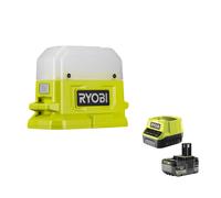 Ryobi RLC18-0 Torcia LED Batteria 18V ONE+ 500 Lumen 3 Luminosità Kit 5.0 Ah