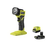 Ryobi RLF18-0 Torcia LED Batteria 18V ONE+ 280 Lumen Inclinabile 90° Kit 2.5 Ah