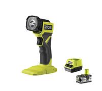Ryobi RLF18-0 Torcia LED Batteria 18V ONE+ 280 Lumen Inclinabile 90° Kit 4.0 Ah