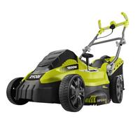 Ryobi RLM15E36H Tagliaerba Elettrico 1500W, Larghezza Taglio 36 cm, 3-in-1: Raccolta, Mulching e Scarico Posteriore, Altezza Regolabile 20-70 mm, Sacco 45L con Indicatore, Impugnatura Ergonomica