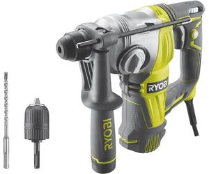Ryobi RSDS800-KC, Tassellatore SDS+ a 4 Modalità, Motore Verticale da 800 W e Forza di Battuta da 3.0 Joule, 2 Mandrini, Invertitore di Rotazione, Rivestimento GripZone e Illuminazione a LED