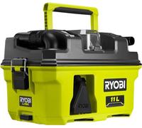Ryobi RV1811, Aspiratore Portatile a Batteria 18V ONE+, Soffiatore a Valigetta con Capacità di 11 Litri, 1500 l/min di Flusso d'Aria, Leggero e Compatto, Batteria non Inclusa
