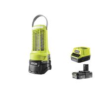 Ryobi RY18BZA-0 Lanterna Insetticida Batteria 18V LED USB UV 365nm Kit 2.0 Ah