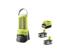 Ryobi RY18BZA-0 Lanterna Insetticida Batteria 18V LED USB UV 365nm Kit 2x4.0 Ah