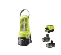 Ryobi RY18BZA-0 Lanterna Insetticida Batteria 18V LED USB UV 365nm Kit 2x5.0 Ah