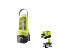 Ryobi RY18BZA-0 Lanterna Insetticida Batteria 18V LED USB UV 365nm Kit 4.0 Ah