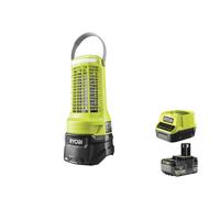 Ryobi RY18BZA-0 Lanterna Insetticida Batteria 18V LED USB UV 365nm Kit 5.0 Ah