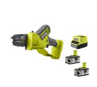 Ryobi RY18PSX10A-0 Elettrosega Potatura Batteria 18V ONE+ 10cm 6m/s Kit 2x4.0 Ah