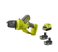 Ryobi RY18PSX10A-0 Elettrosega Potatura Batteria 18V ONE+ 10cm 6m/s Kit 2x5.0 Ah