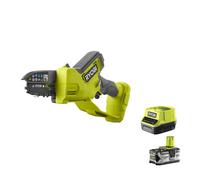 Ryobi RY18PSX10A-0 Elettrosega Potatura Batteria 18V ONE+ 10cm 6m/s Kit 4.0 Ah