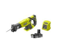 Ryobi - Sega a sciabola senza fili 18 V ONE+ sistema di ricarica, batteria 2 Ah e lama per sega Kit completo sega universale - RRS1801-L20G